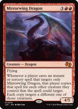 NM Mirrorwing Dragon, MTG, Foundations Jumpstart, Magic the Gathering, 579 - Image 1