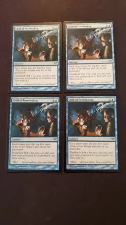 MTG Magic **CHILL OF FOREBODING (x4)** Dark Ascension, Playset, English, LP - Image 1