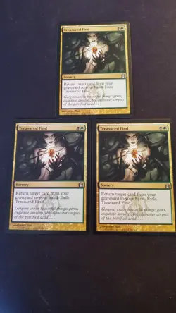 MTG Magic **TREASURED FIND (x3)** Return to Ravnica, English, Lightly Played - Image 1