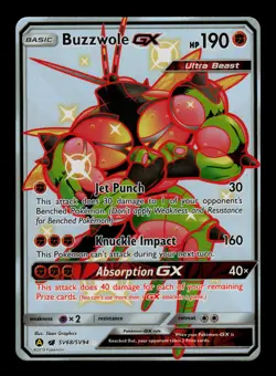 Buzzwole GX SV68/SV94 - NM - Hidden Fates Shiny Vault, SM Pokemon - Image 1