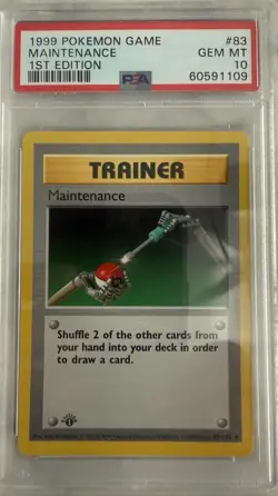 1999 Pokemon Game Maintenance 1st Edition Gem Mint 10 - Image 1