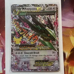 M Rayquaza EX 76/108 Celebrations Classic Collection Pokemon 2021 - Image 1