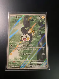 Emolga 112/086 SV Black Bolt Illustration Rare Near Mint English Pokemon Card - Image 1