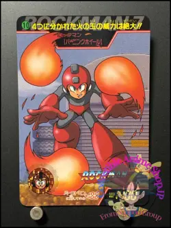 Mega MAN 7 Card 10 Scorch Wheel CAPCOM BANDAI JAPAN Japanese Rockman 1995 - Image 1
