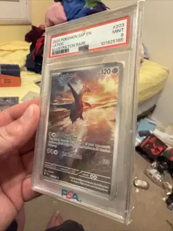 Pokemon TCG Surging Sparks Latios Illustration Rare Card 203/191 PSA 9 Mint - Image 3