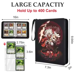 WEST TUNE Trading Card Binder for One Piece Card Game 4 Pockets 50 Cards Up to 4 - Image 3