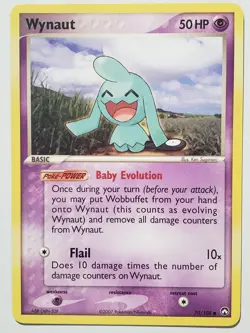 Wynaut 70/108 VLP - 2007 EX Power Keepers Pokemon Card - Ken Sugimori Art - Image 1