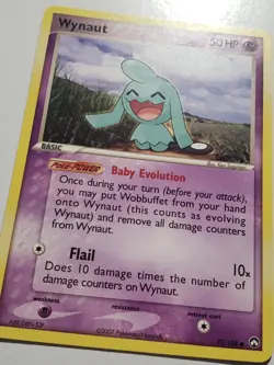 Wynaut 70/108 VLP - 2007 EX Power Keepers Pokemon Card - Ken Sugimori Art - Image 2