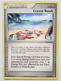Crystal Beach 75/100 2006 EX Crystal Guardians Pokemon Card $2 Combined Shipping - Image 1