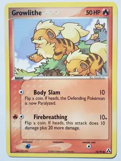 Growlithe 55/92 VLP - 2006 EX Legend Maker Pokemon Card - Kanako Eo Art - Image 1