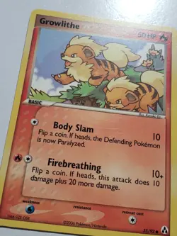 Growlithe 55/92 VLP - 2006 EX Legend Maker Pokemon Card - Kanako Eo Art - Image 2