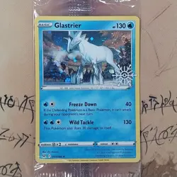 Glastrier 051/196 Stamped Holiday Promo Holo SEALED Pokemon Card English - Image 1