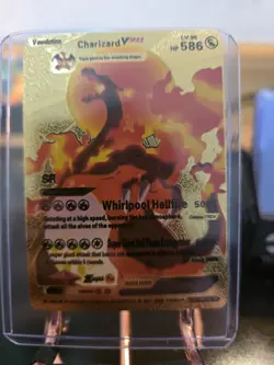 Pokemon Charizard VMAX Gold Foil Fan Art Card SMP26-44 - Image 1