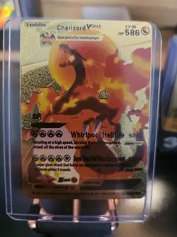 Pokemon Charizard VMAX Gold Foil Fan Art Card SMP26-44 - Image 3