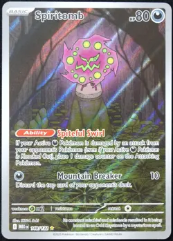 Pokemon TCG Spiritomb 148/132 2025 Mega Evolution Illustration Rare Card - NM - Image 1