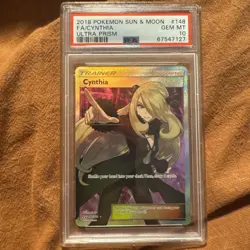Pokemon Card - Cynthia - Full Art - 148/156 - PSA 10 Ultra Prism - Image 1