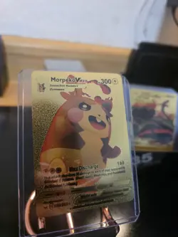Morpeko Vmax Premium Gold Foil Fan Art Textured Collector Pokemon Card 080/202 - Image 2