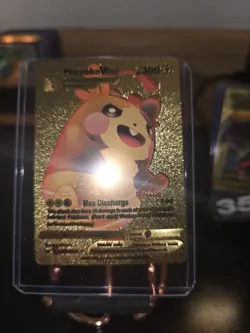 Morpeko Vmax Premium Gold Foil Fan Art Textured Collector Pokemon Card 080/202 - Image 3