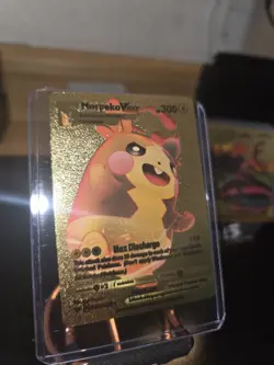 Morpeko Vmax Premium Gold Foil Fan Art Textured Collector Pokemon Card 080/202 - Image 4