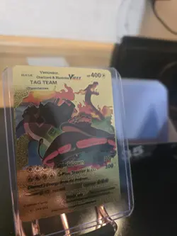 Pokemon Venusaur Charizard Blastoise VMAX Tag Team Gold Foil Fan Art Card TCG - Image 4