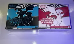 Pokemon Black Bolt And White Flare Elite Trainer Box Etb Set Of 2 Factory Sealed - Image 1