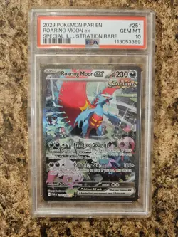 Pokemon PAR EN Roaring Moon ex Special Illustration Rare SIR 251/182 PSA 10 GEM - Image 1