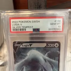 2022 POKEMON SWORD & SHIELD SILVER TEMPEST #138 LUGIA V PSA 10 - Image 3