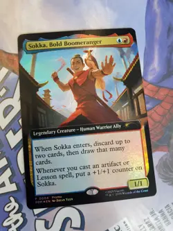 MTG MagicCon Atlanta EXCLUSIVE Promo Sokka, Bold Boomeranger Foil Avatar - Magic - Image 1