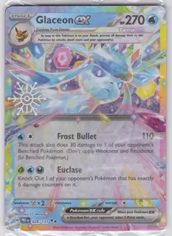 2025 Pokemon Holiday Calendar Glaceon Ex 026/131 Festive STAMP Promo Sealed - Image 1