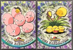 Pokemon #102 Exeggcute and Exeggutor #103 TOPPS Series 2 TV Animation - Image 1