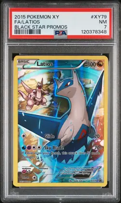 2015 POKEMON XY BLACK STAR PROMOS #XY79 FULL ART/LATIOS PSA 7 - Image 1
