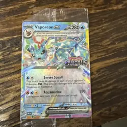 Pokemon TCG Vaporeon ex 23/131 Prismatic Evolutions Stamped Sealed - English - Image 1