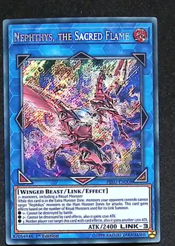 Nephthys, the Sacred Flame - HISU-EN008 - Secret Rare 1st Edition Yugioh - Image 1