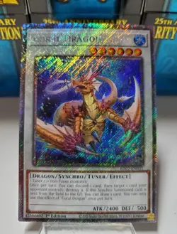 Yugioh Coral Dragon RA02-EN031 Platinum Secret Rare 1st Ed NM - Image 1