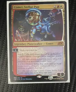 MTG Magic the Gathering Comet Stellar Pup Foil Card Unfinity NM Never Played Mtg - Image 1