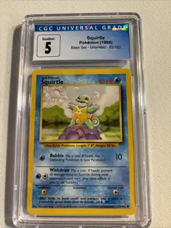 Squirtle Pokemon Card 1999 CGC 7.5 Base Set 63/102 - Image 1