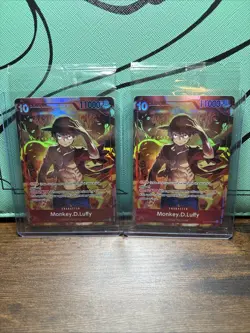 Sealed Promo One Piece CARD Treasure Booster Monkey.D.Luffy ST10-006 SR x2 - Image 1