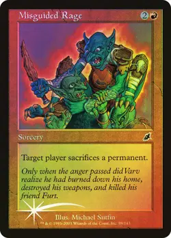 Misguided Rage Foil Scourge Mtg Magic English EX - Image 1