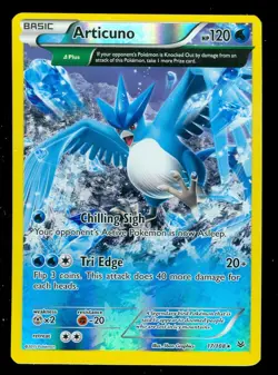 Pokemon ARTICUNO 17/108 - XY Roaring Skies - RARE Rev Holo - MINT - OFF CENTER - Image 1