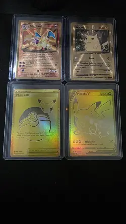 Pokemon Celebrations Full Set of Gold Cards (Charizard 4/102, Pikachu 58/102 ++) - Image 1