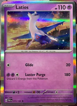 Latios Holo Rare - 073/182 - Paradox Rift Pokemon 2023 - Image 1