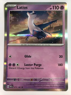 Pokemon TCG Paradox Rift Latios Holofoil 073/182 NM Rare - Image 1
