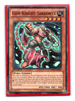 Gem-Knight Sardonyx - HA07-EN001 - Super Rare - 1st Edition - Yugioh - Image 1