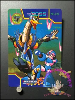 Mega MAN X2 Card 69 Overdrive Ostrich CAPCOM BANDAI JAPAN Japanese Rockman 1994 - Image 1