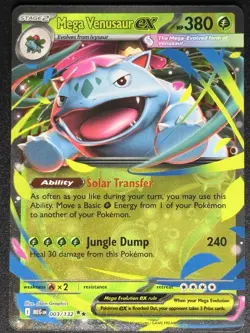 Mega Venusaur ex 003/132 Mega Evolution Pokemon Card TCG NM - Image 1