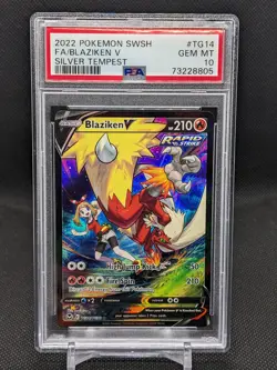 Blaziken V TG14/TG30 PSA 10 Sword & Shield Silver Tempest Pokemon Card - Image 1