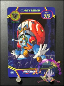 Mega MAN X2 Card 62 Crystal Snail CAPCOM BANDAI JAPAN Japanese Rockman 1994 - Image 1