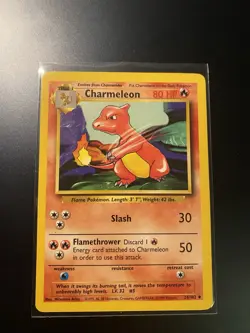 Charmeleon Pokemon Card 24/102 Base Set Holo 80 HP - Image 1
