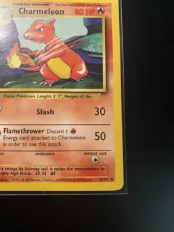 Charmeleon Pokemon Card 24/102 Base Set Holo 80 HP - Image 4