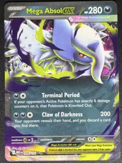 Mega Absol ex 086/132 Mega Evolution Pokemon Card TCG NM - Image 1